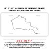 6 X 12 Full Size Aluminum License Plate for Cars and Trucks  Thumbnail