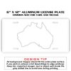 6 X 12 Full Size Aluminum License Plate for Cars and Trucks  Thumbnail
