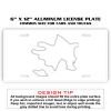 6 X 12 Full Size Aluminum License Plate for Cars and Trucks  Thumbnail
