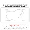 6 X 12 Full Size Aluminum License Plate for Cars and Trucks  Thumbnail
