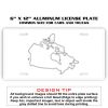 6 X 12 Full Size Aluminum License Plate for Cars and Trucks  Thumbnail