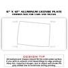 6 X 12 Full Size Aluminum License Plate for Cars and Trucks  Thumbnail