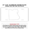 6 X 12 Full Size Aluminum License Plate for Cars and Trucks  Thumbnail
