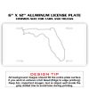 6 X 12 Full Size Aluminum License Plate for Cars and Trucks  Thumbnail