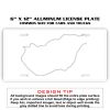 6 X 12 Full Size Aluminum License Plate for Cars and Trucks  Thumbnail