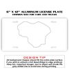 6 X 12 Full Size Aluminum License Plate for Cars and Trucks  Thumbnail