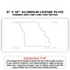 6 X 12 Full Size Aluminum License Plate for Cars and Trucks  Thumbnail
