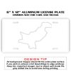 6 X 12 Full Size Aluminum License Plate for Cars and Trucks  Thumbnail