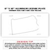 6 X 12 Full Size Aluminum License Plate for Cars and Trucks  Thumbnail