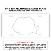 6 X 12 Full Size Aluminum License Plate for Cars and Trucks  Thumbnail