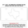 6 X 12 Full Size Aluminum License Plate for Cars and Trucks  Thumbnail