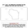 6 X 12 Full Size Aluminum License Plate for Cars and Trucks  Thumbnail