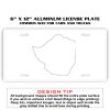6 X 12 Full Size Aluminum License Plate for Cars and Trucks  Thumbnail