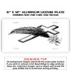 6 X 12 Full Size Aluminum License Plate for Cars and Trucks  Thumbnail