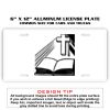 6 X 12 Full Size Aluminum License Plate for Cars and Trucks  Thumbnail