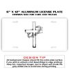 6 X 12 Full Size Aluminum License Plate for Cars and Trucks  Thumbnail
