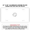 6 X 12 Full Size Aluminum License Plate for Cars and Trucks  Thumbnail