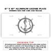 6 X 12 Full Size Aluminum License Plate for Cars and Trucks  Thumbnail