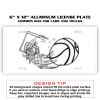 6 X 12 Full Size Aluminum License Plate for Cars and Trucks  Thumbnail