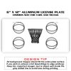 6 X 12 Full Size Aluminum License Plate for Cars and Trucks  Thumbnail