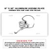 6 X 12 Full Size Aluminum License Plate for Cars and Trucks  Thumbnail