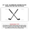 6 X 12 Full Size Aluminum License Plate for Cars and Trucks  Thumbnail