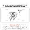 6 X 12 Full Size Aluminum License Plate for Cars and Trucks  Thumbnail