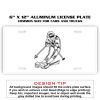 6 X 12 Full Size Aluminum License Plate for Cars and Trucks  Thumbnail