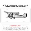 6 X 12 Full Size Aluminum License Plate for Cars and Trucks  Thumbnail