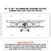 6 X 12 Full Size Aluminum License Plate for Cars and Trucks  Thumbnail