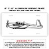 6 X 12 Full Size Aluminum License Plate for Cars and Trucks  Thumbnail