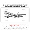 6 X 12 Full Size Aluminum License Plate for Cars and Trucks  Thumbnail