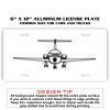 6 X 12 Full Size Aluminum License Plate for Cars and Trucks  Thumbnail