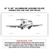6 X 12 Full Size Aluminum License Plate for Cars and Trucks  Thumbnail