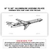 6 X 12 Full Size Aluminum License Plate for Cars and Trucks  Thumbnail