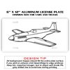 6 X 12 Full Size Aluminum License Plate for Cars and Trucks  Thumbnail