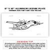 6 X 12 Full Size Aluminum License Plate for Cars and Trucks  Thumbnail
