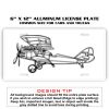 6 X 12 Full Size Aluminum License Plate for Cars and Trucks  Thumbnail