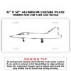 6 X 12 Full Size Aluminum License Plate for Cars and Trucks  Thumbnail