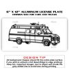 6 X 12 Full Size Aluminum License Plate for Cars and Trucks  Thumbnail