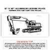6 X 12 Full Size Aluminum License Plate for Cars and Trucks  Thumbnail