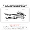 6 X 12 Full Size Aluminum License Plate for Cars and Trucks  Thumbnail