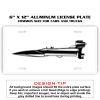 6 X 12 Full Size Aluminum License Plate for Cars and Trucks  Thumbnail
