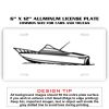 6 X 12 Full Size Aluminum License Plate for Cars and Trucks  Thumbnail