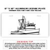 6 X 12 Full Size Aluminum License Plate for Cars and Trucks  Thumbnail