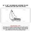 6 X 12 Full Size Aluminum License Plate for Cars and Trucks  Thumbnail