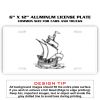 6 X 12 Full Size Aluminum License Plate for Cars and Trucks  Thumbnail