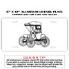6 X 12 Full Size Aluminum License Plate for Cars and Trucks  Thumbnail