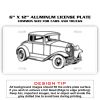 6 X 12 Full Size Aluminum License Plate for Cars and Trucks  Thumbnail