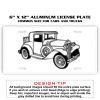 6 X 12 Full Size Aluminum License Plate for Cars and Trucks  Thumbnail
